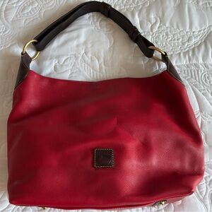Dooney & Bourke Red and Brown Shoulder Bag